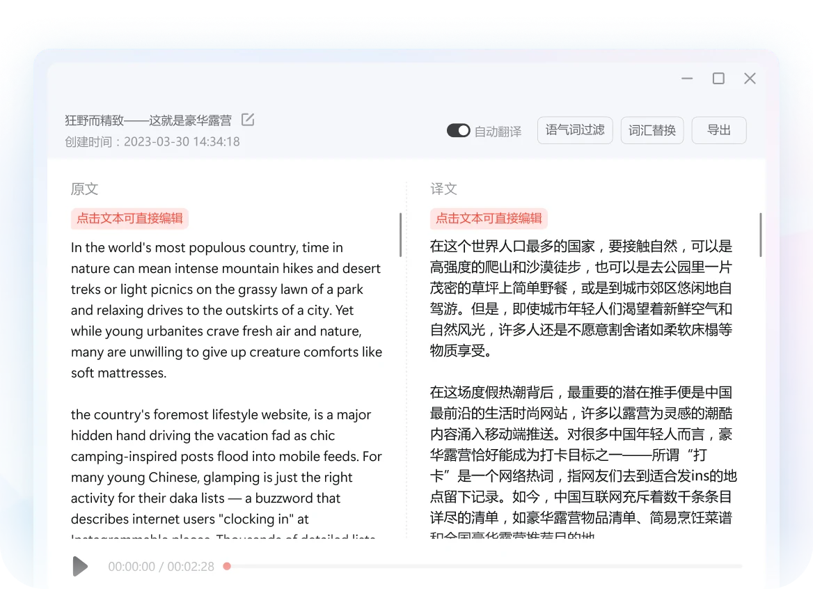 有道翻译桌面端功能界面,展示语言备考术语应用指南